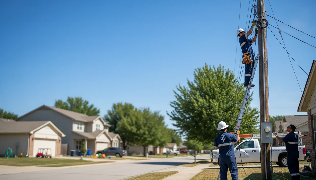 Residential electrician providing installation services in Hansboro, ND